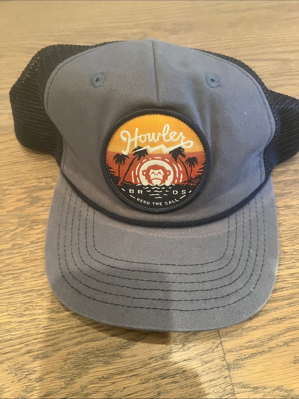 Howler Brothers Gray & Black Trucker Hat with Sunset Patch